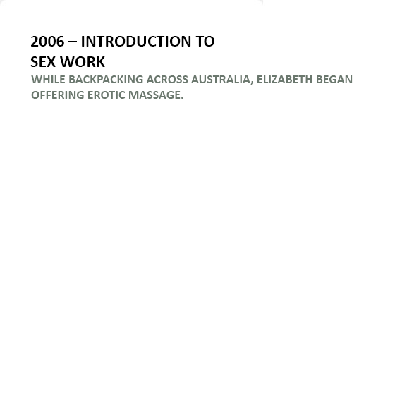 Elizabeth G's Career Journey: 2006. Her introduction to sex work