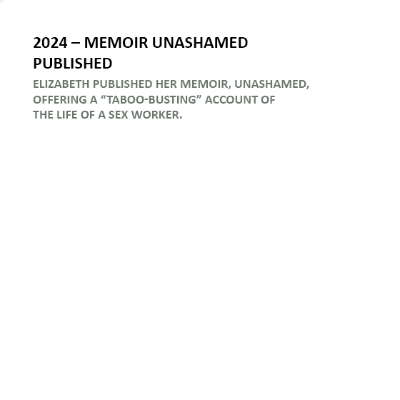 Elizabeth G's Career Journey: 2024. She Published her MEMOIR, UNASHEMED